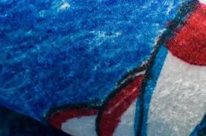 Dywany Luszczow Dětský kusový koberec BAMBINO 2265 pratelný Vesmírná raketa, protiskluz, modrý Rozměr koberce: 160 x 220 cm