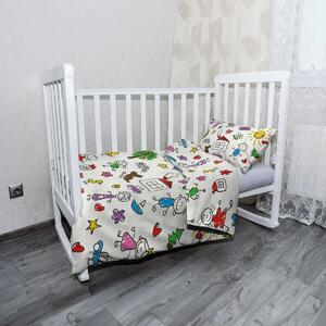 Sablio Mikroplyšové dětské povlečení do postýlky Malování 2 - 120x90 / 40x60