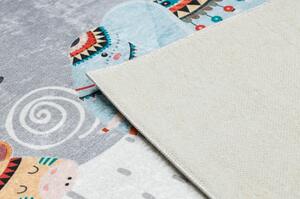 Dywany Luszczow Dětský kusový koberec BAMBINO 2160 pratelný Ulice, Indická vesnice, zvířata, protiskluz, šedá Rozměr koberce: 140 x 190 cm