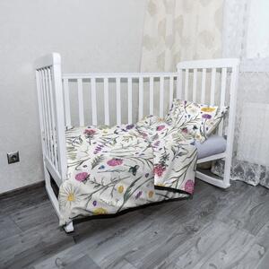 Sablio Dětské povlečení do postýlky Babiččina zahrádka - 120x90 / 40x60