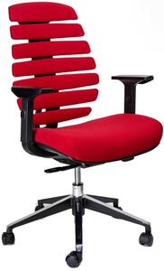 MERCURY kancelářská židle FISH BONES černý plast, červená látka 26-68 - poslední kus BRATISLAVA
