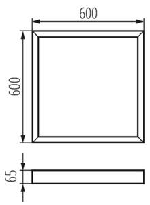ADTR-H 6060 W Rámeček pro LED panel