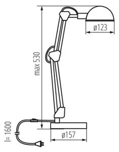 PIXA KT-40-BKancelářská stolní lampa
