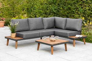 TERASOVÁ SEDACÍ SOUPRAVA dřevo, kov, textil Gardenson, Online Only