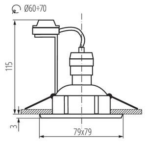 TESON AL-DSL50 Podhledové bodové svítidlo