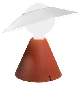 Stilnovo 8968 Fante, červená stolní retro lampička, 1x11W LED E27, výška 28cm