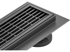 Mexen Flat 360° M33 sprchový žlab 60 cm, broušený grafit, 1E33060-40
