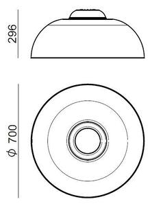 Stilnovo 8893 Demì, designové stropní svítidlo, 33W LED 3000K stmívatelné phase-cut, prům. 70cm