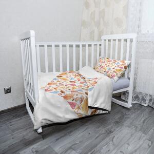 Sablio Dětské povlečení do postýlky Podzimní srdce - 120x90 / 40x60