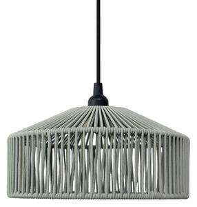 Newgarden závěsné světlo Calabardina, zelené, lano, Ø30cm, IP44, stmívatelný, Zelená, Textil / tkanina / hedvábí, Skandinávský