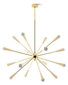 Stilnovo 9591 Sputnik, zlaté závěsné svítidlo, 16x6W LED E14, prům. 99cm