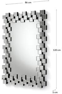 Černé kovové závěsné zrcadlo Kave Home Myra 85 x 120 cm
