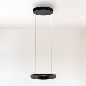 Paul Neuhaus LED závěsné světlo Q-Stretto, černé, 40,8 cm, stmívatelný, Černá, Obývací pokoj / jídelna, kov, Moderní
