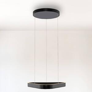 Paul Neuhaus LED závěsné světlo Q-Stretto, černé, 60 cm, stmívatelný, Černá, Obývací pokoj / jídelna, kov, Moderní