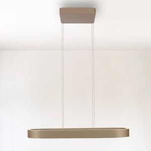Paul Neuhaus LED závěsné světlo Q-Stretto, bronz, 86,8 cm, stmívatelný, Bronz / starožitná mosaz, Obývací pokoj / jídelna, kov, Moderní