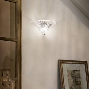 IDEAL LUX Ideal Lux nástěnné světlo Santa, šířka 39 cm, transparentní, sklo, Čirá / transparetní, Obývací pokoj / jídelna, Sklo