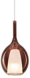 IDEAL LUX Ideal Lux závěsné světlo Kalique 2, měděná, Ø 18 cm, stmívatelný, Měď, Obývací pokoj / jídelna, Plast, Moderní