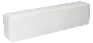 Linea Light 7810 MyWhite_B, obdélníkové venkovní svítidlo z bílého polyethylenu, 17W LED 3000K, délka 50cm, IP65