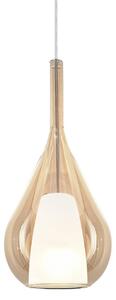 IDEAL LUX Ideal Lux závěsné světlo Kalique 3, jantarová, Ø 18 cm, stmívatelný, Krémová / jantar, Obývací pokoj / jídelna, Plast, Moderní