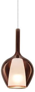 IDEAL LUX Ideal Lux závěsné světlo Kalique 1, měděná, Ø 18 cm, stmívatelný, Měď, Obývací pokoj / jídelna, Plast, Moderní