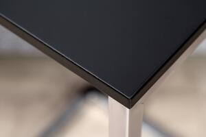 Příruční stolek SIMPLE 60 cm –černá, stříbrná