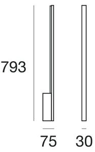 Stilnovo 7765 Xilema, minimalistické svítidlo pro nepřímé osvětelní, 18W LED, délka 79cm