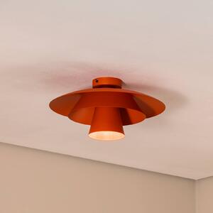 Luminex Stropní světlo Plato, oranžové, kov, Ø 38 cm, E27, stmívatelný, Žlutá / oranžová, Obývací pokoj / jídelna, kov, Moderní