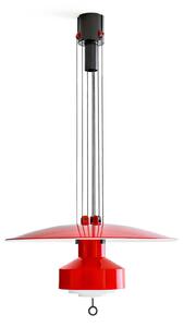 Stilnovo 9310 Saliscendi, červené stahovací LED svítidlo, 33W LED 2700K stmívatelné DALI, prům. 63cm