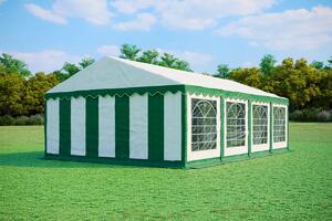 Párty stan 5x8 m STANDARD - ohnivzdorný barva Zeleno-bílá