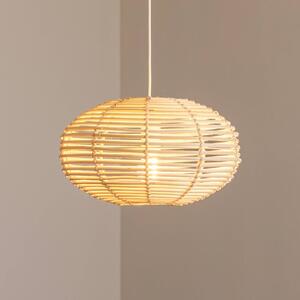 Nowodvorski Lighting Závěsné světlo RATTAN, Ø 40 cm, přírodní hnědá, ratan, E27, stmívatelný, Světlé dřevo, Obývací pokoj / jídelna, Dřevo