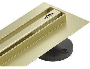 Mexen Flat 360° Slim sprchový žlab 60 cm, zlatá matná, 1A41060
