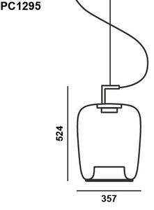 Brokis PC01295_002 Double long, závěsné svítidlo, foukané hnědé kouřové sklo, 9W LED 2700K, prům. 35,7cm