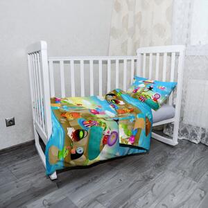 Sablio Mikroplyšové dětské povlečení do postýlky Pohádkový svět - 120x90 / 40x60