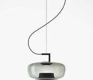 Brokis PC01293_001 Double short, závěsné svítidlo, foukané šedé kouřové sklo, 9W LED 2700K, prům. 44,2cm