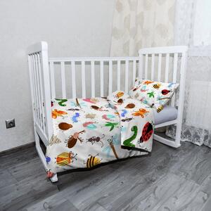 Sablio Mikroplyšové dětské povlečení do postýlky Hmyz - 120x90 / 40x60