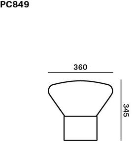 Brokis PC00849_001 Muffins wood 01, designová lampa z foukaného skla, čiré sklo/černé dřevo, 1x60W E27, výška 34,5cm