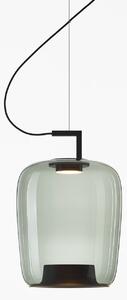 Brokis PC01295_001 Double long, závěsné svítidlo, foukané šedé kouřové sklo, 9W LED 2700K, prům. 35,7cm