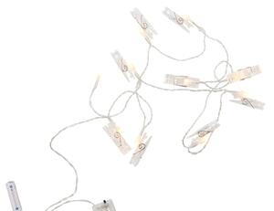 CLIP ART LED Světelný řetěz s USB kolíčky 10 světel