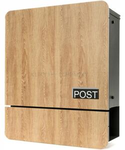 S3693 poštovní schránka Antracit + imitace dřeva, Barva Antracit + dřevo