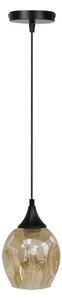 Candellux Černo-hnědý závěsný lustr Aspa pro žárovku 1x E27 31-00583