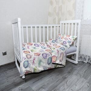 Sablio Dětské povlečení do postýlky Slet motýlů - 120x90 / 40x60