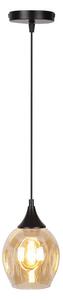 Candellux Černo-hnědý závěsný lustr Aspa pro žárovku 1x E27 31-00583
