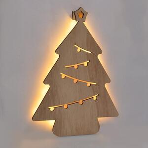 Solight LED nástěnná dekorace vánoční stromek, 24x LED, 2x AA