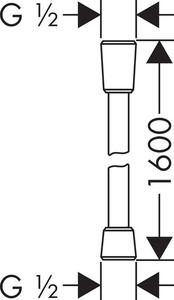 Hansgrohe Isiflex Sprchová hadice 160 cm hladká, bílá mat 28276700