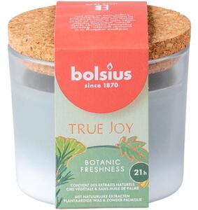 Bolsius Vonná svíčka ve skle s korkovým víčkem, 80x75mm, True Joy Botanic Freshness
