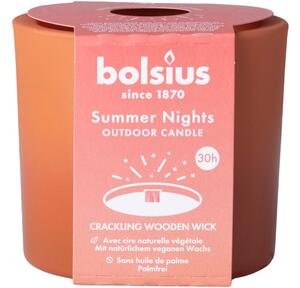 Bolsius Sklo 90x80 mm Summer Nights, svíčka s dřevěným knotem