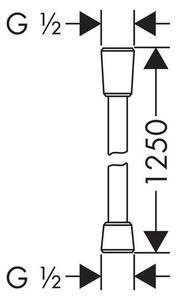 Hansgrohe Isiflex sprchová hadice 125, chrom 28272000