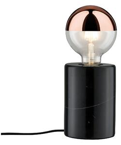 Paulmann 79600 Nordin, stolní lampa pro designovou žárovku z černého mramoru, 1xE27, výška 13cm