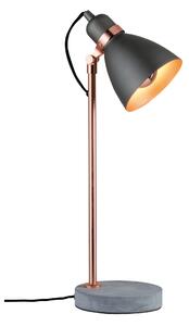 Paulmann 79624 Orm, stolní lampa šedá/měď/beton, 1xE27, výška 50cm