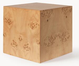 Odkládací stolek ze dřeva burl Burl Cube